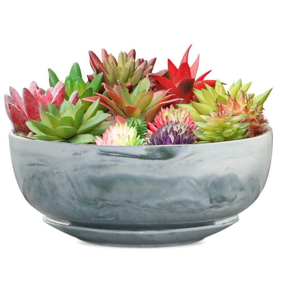 8 inch and 10 inch Marble Large Succulent Planter